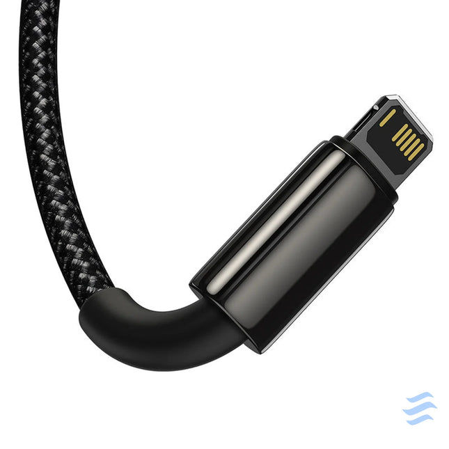 USB cable 3in1 Baseus Tungsten Gold USB to micro USB / USB C / Lightning 3.5A 1.5m (black) Combo Cables