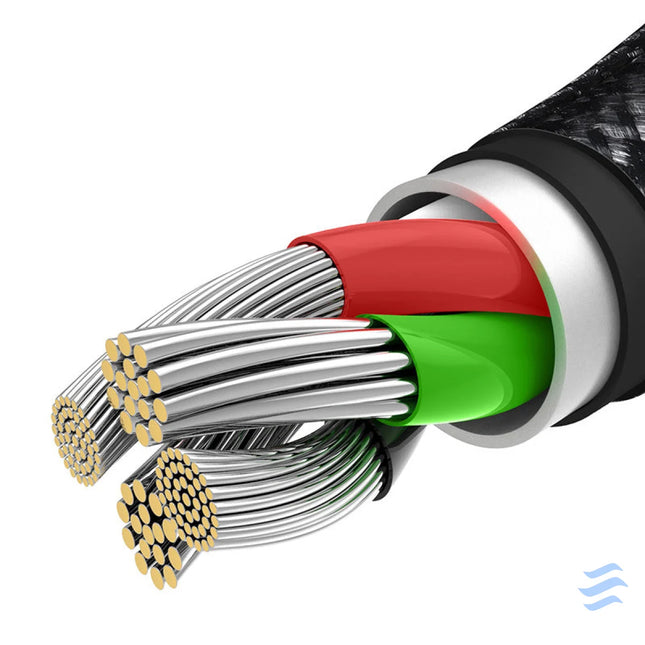 USB cable 3in1 Baseus Tungsten Gold USB to micro USB / USB C / Lightning 3.5A 1.5m (black) Combo Cables
