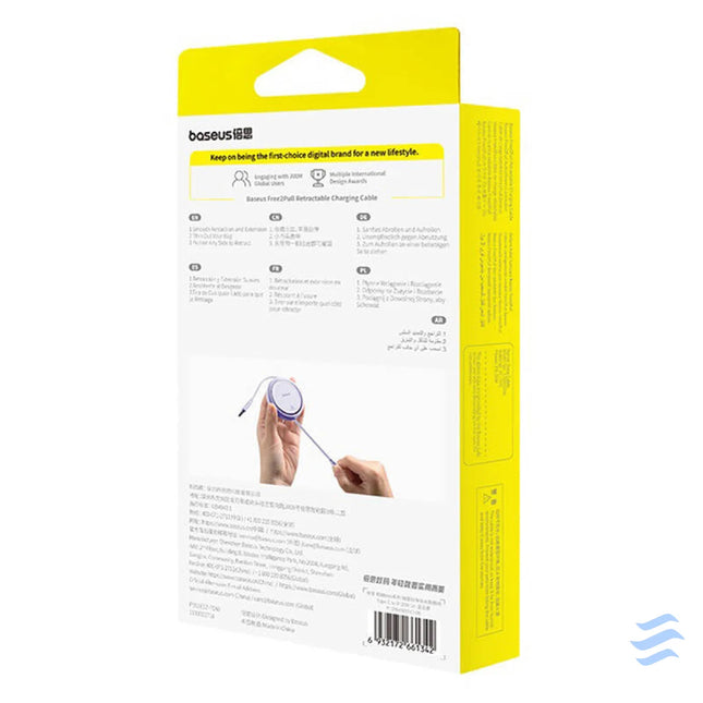USB Cable Baseus Free2Pull USB C to iP 20W 1m (purple) USB C to Lightning
