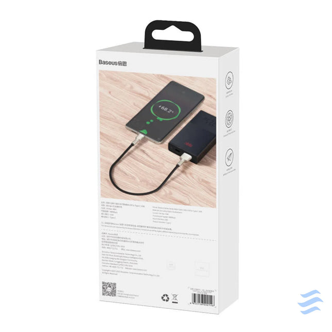 USB cable for USB C Baseus Cafule 66W 0.25m (black) USB to USB C