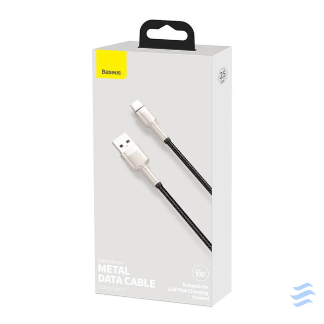 USB cable for USB C Baseus Cafule 66W 0.25m (black) USB to USB C
