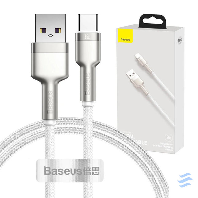 USB cable for USB C Baseus Cafule 66W 1m (white) USB to USB C