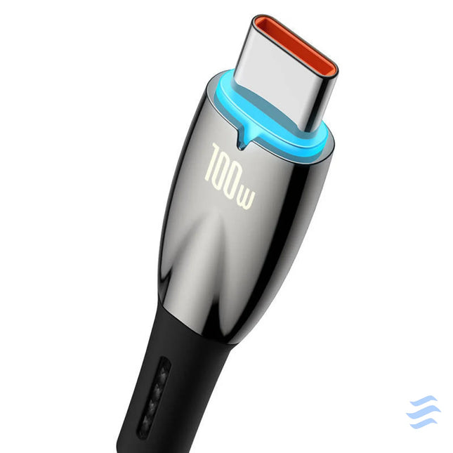 USB cable for USB C Baseus Glimmer Series 100W 1m (Black) USB to USB C
