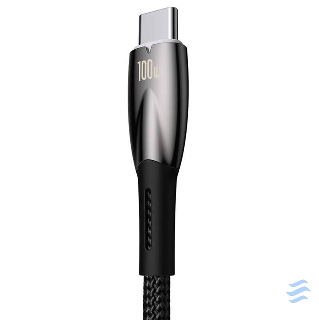 USB cable for USB C Baseus Glimmer Series 100W 1m (Black) USB to USB C