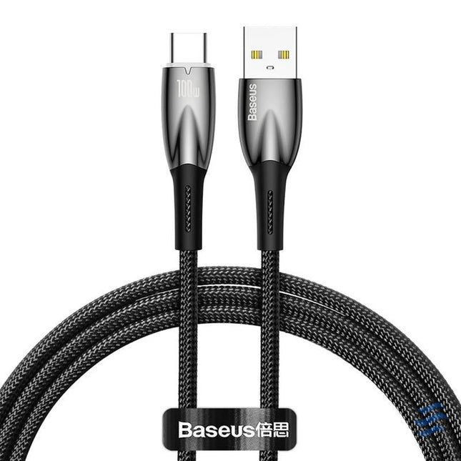 USB cable for USB C Baseus Glimmer Series 100W 1m (Black) USB to USB C