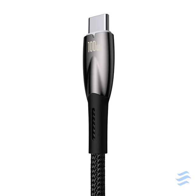 USB cable for USB C Baseus Glimmer Series 100W 2m (Black) USB to USB C
