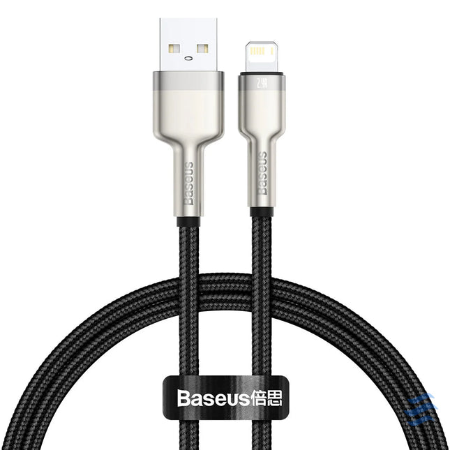 USB cable for Lightning Baseus Cafule 2.4A 0,25m (black) USB to Lightning