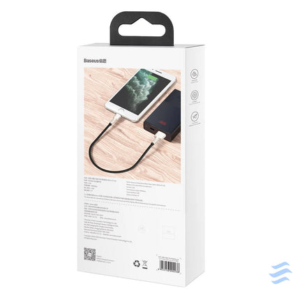 USB cable for Lightning Baseus Cafule 2.4A 0,25m (black) USB to Lightning