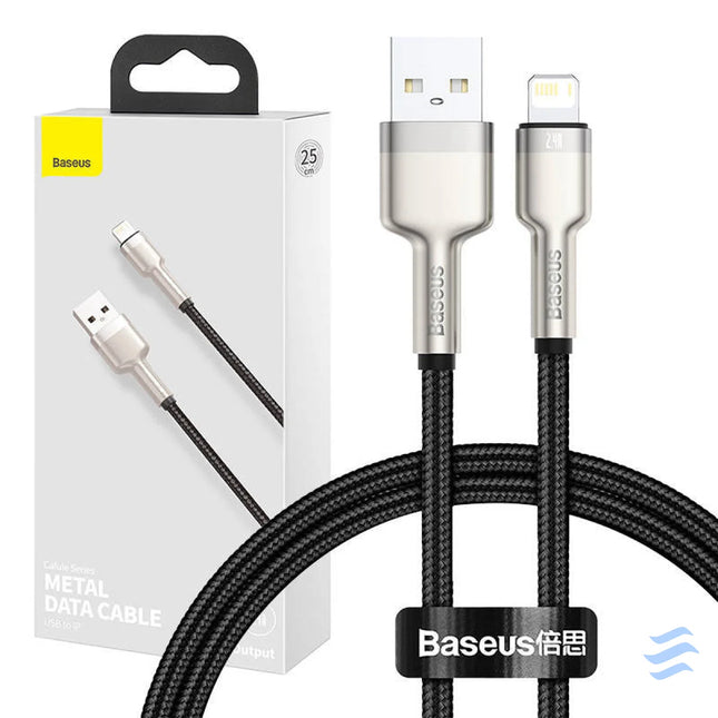 USB cable for Lightning Baseus Cafule 2.4A 0,25m (black) USB to Lightning