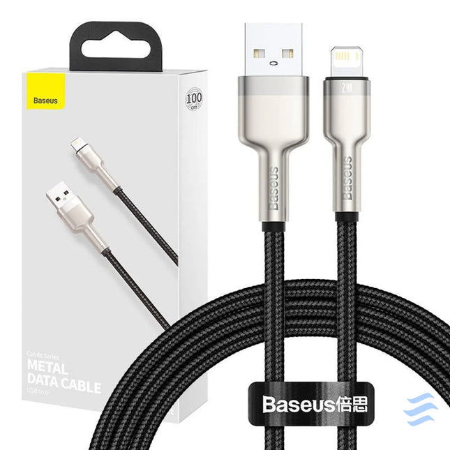 USB cable for Lightning Baseus Cafule 2.4A 1m (black) USB to Lightning