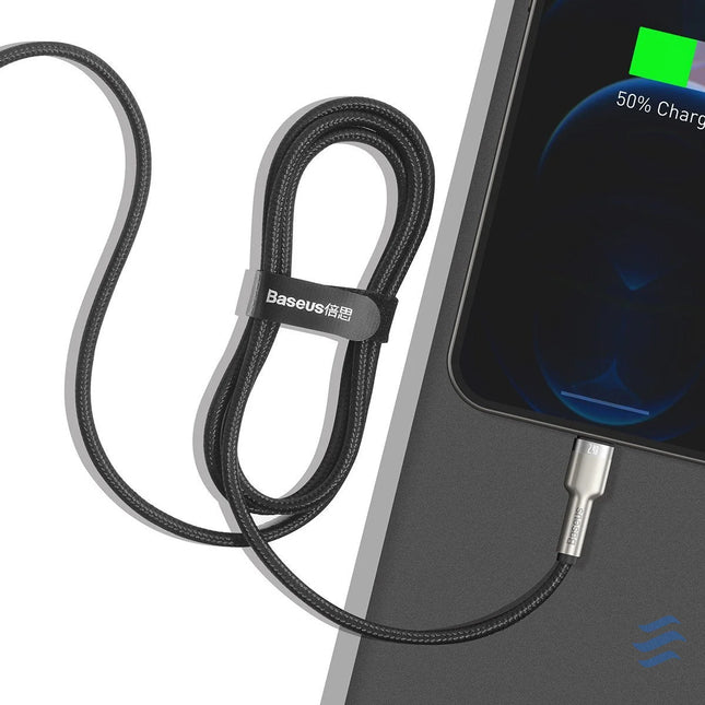 USB cable for Lightning Baseus Cafule 2.4A 1m (black) USB to Lightning