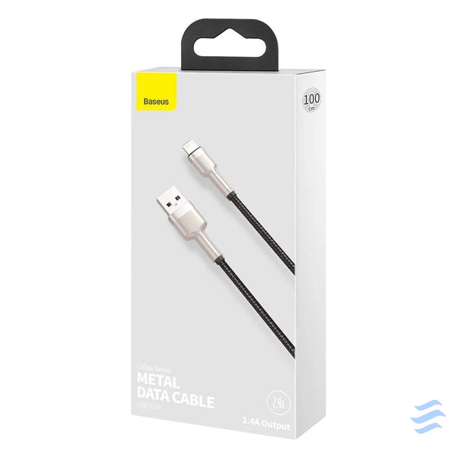 USB cable for Lightning Baseus Cafule 2.4A 1m (black) USB to Lightning