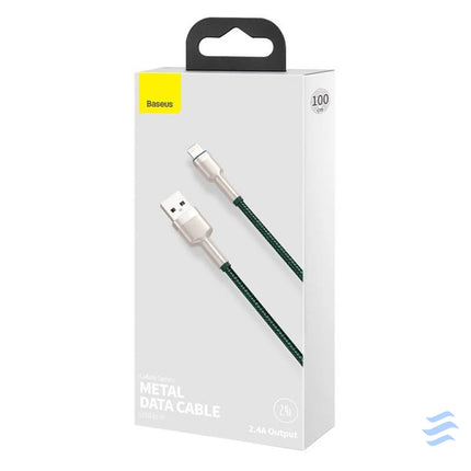 USB cable for Lightning Baseus Cafule 2.4A 1m (green) USB to Lightning