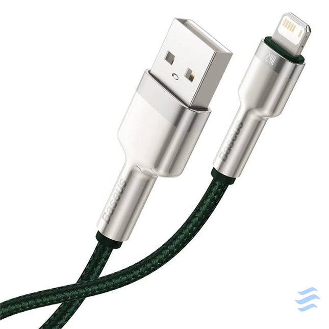 USB cable for Lightning Baseus Cafule 2.4A 1m (green) USB to Lightning