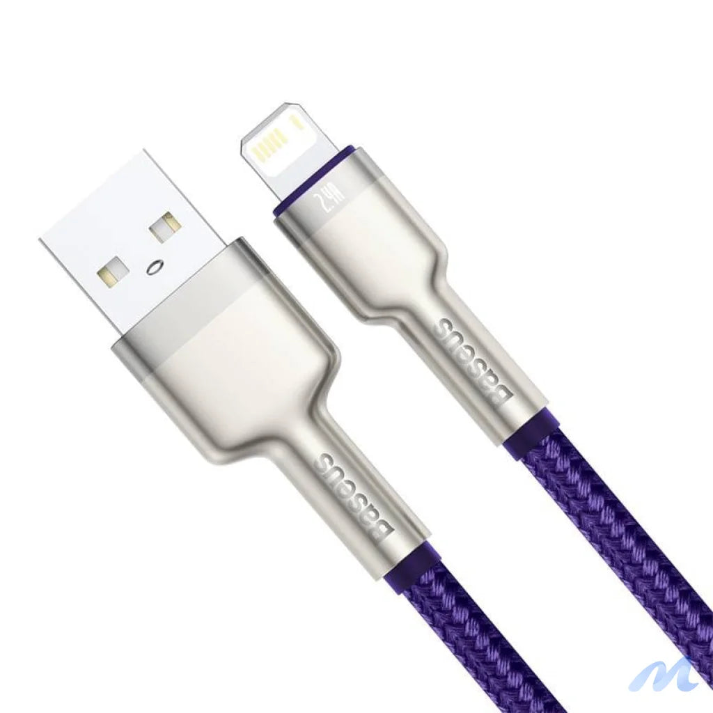 USB cable for Lightning Baseus Cafule, 2.4A, 1m (purple)