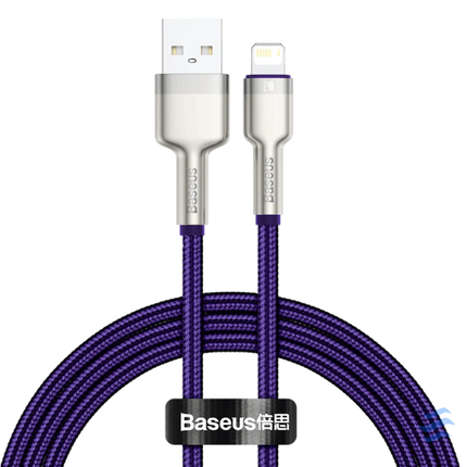 USB cable for Lightning Baseus Cafule 2.4A 1m (purple) USB to Lightning