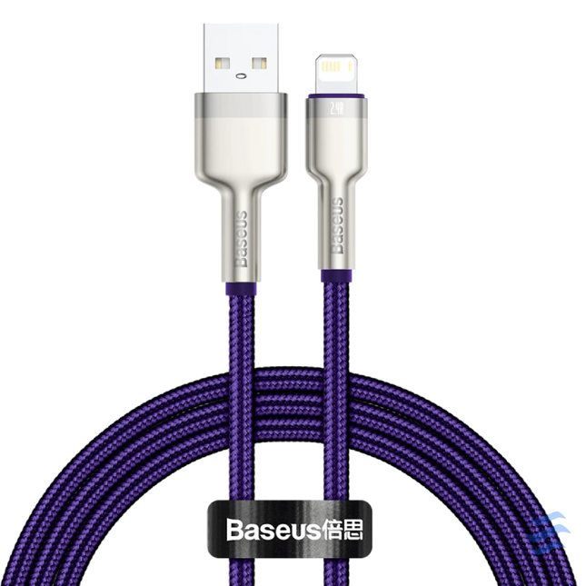 USB cable for Lightning Baseus Cafule 2.4A 1m (purple) USB to Lightning