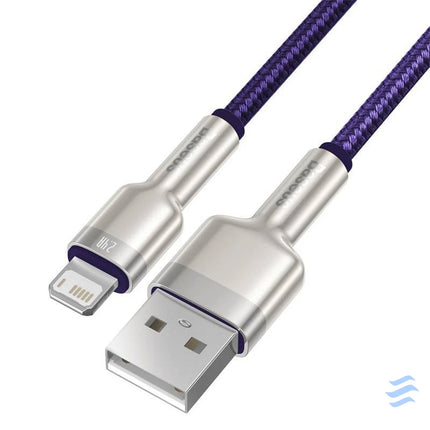 USB cable for Lightning Baseus Cafule 2.4A 1m (purple) USB to Lightning
