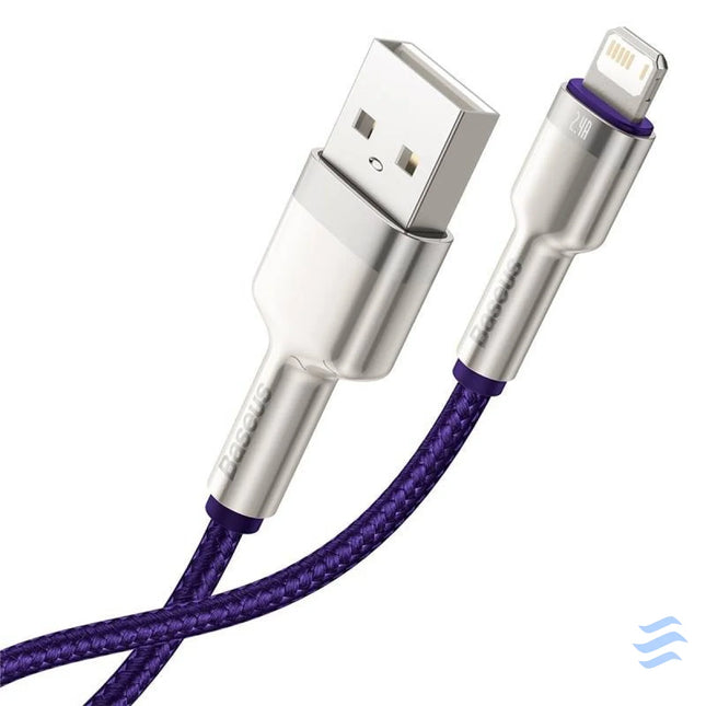 USB cable for Lightning Baseus Cafule 2.4A 1m (purple) USB to Lightning