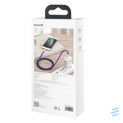 USB cable for Lightning Baseus Cafule 2.4A 1m (purple) USB to Lightning
