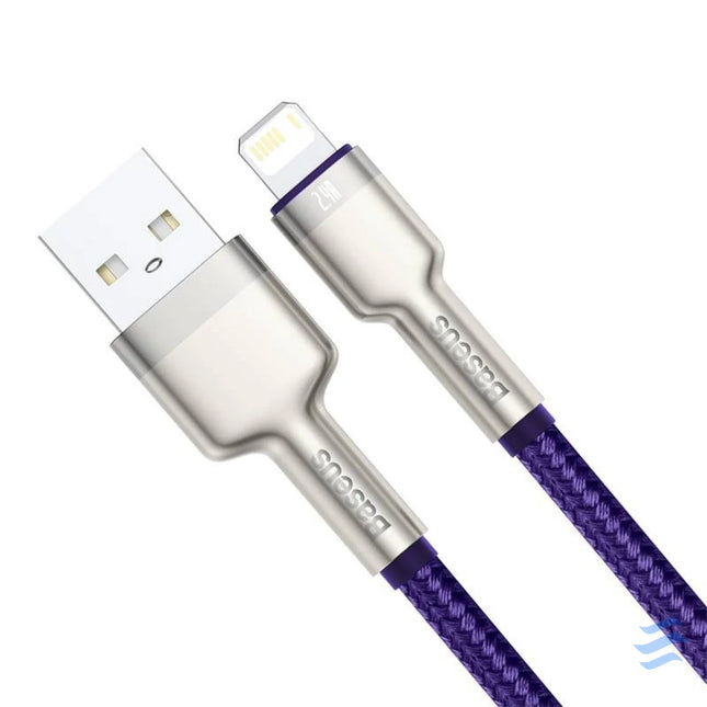 USB cable for Lightning Baseus Cafule 2.4A 1m (purple) USB to Lightning