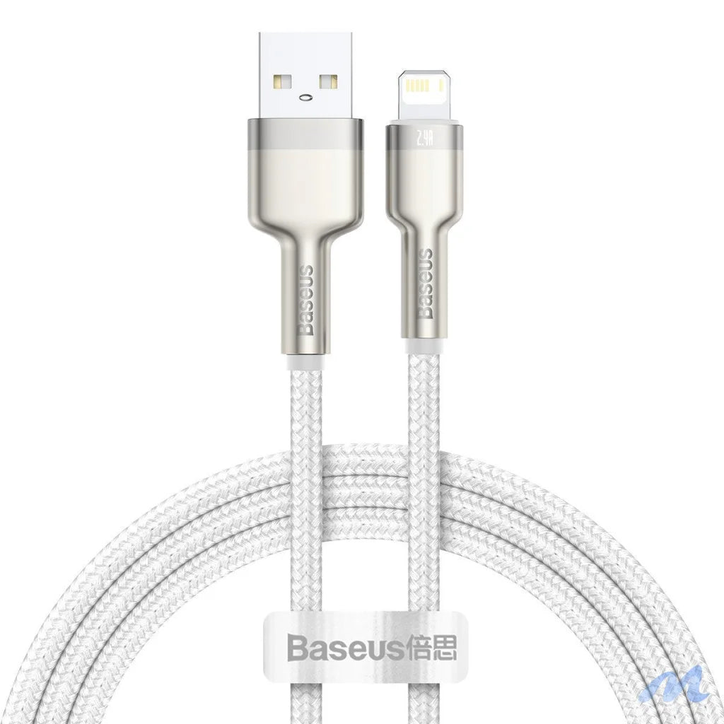USB cable for Lightning Baseus Cafule, 2.4A, 1m (white)