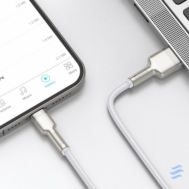 USB cable for Lightning Baseus Cafule 2.4A 1m (white) USB to Lightning