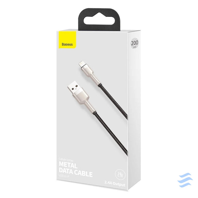 USB cable for Lightning Baseus Cafule 2.4A 2m (black) USB to Lightning