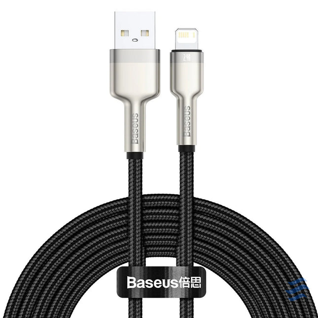 USB cable for Lightning Baseus Cafule 2.4A 2m (black) USB to Lightning