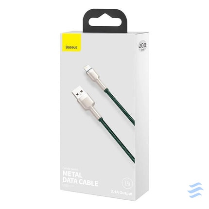 USB cable for Lightning Baseus Cafule 2.4A 2m (green) USB to Lightning