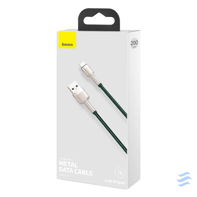 USB cable for Lightning Baseus Cafule 2.4A 2m (green) USB to Lightning