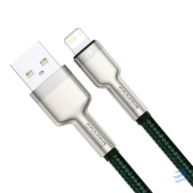 USB cable for Lightning Baseus Cafule 2.4A 2m (green) USB to Lightning