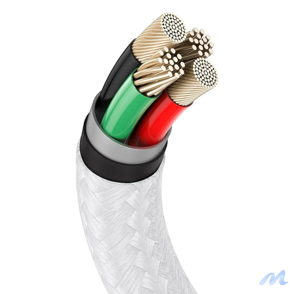 USB cable for Lightning Baseus Cafule, 2.4A, 2m (white)