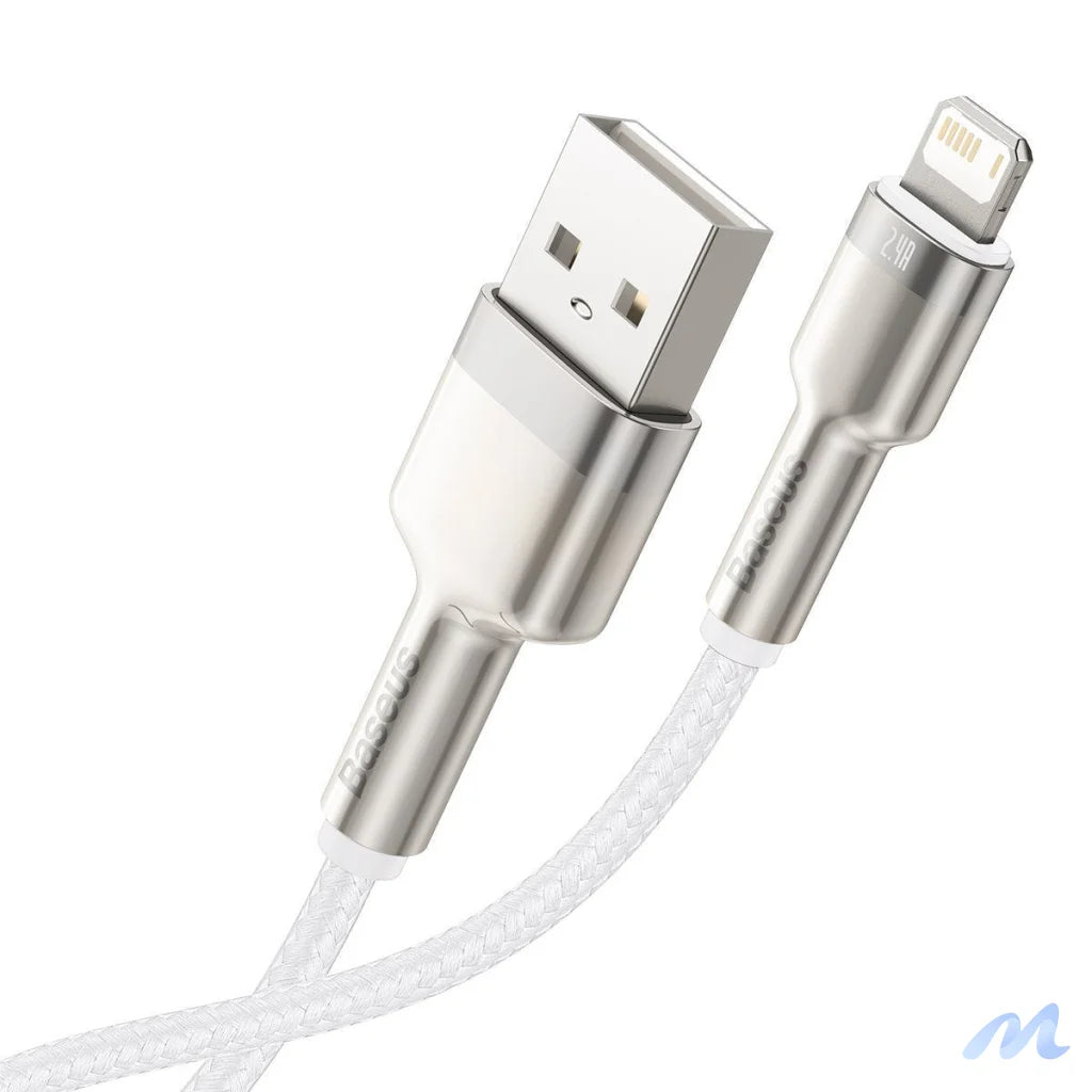 USB cable for Lightning Baseus Cafule, 2.4A, 2m (white)