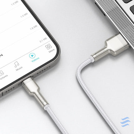 USB cable for Lightning Baseus Cafule 2.4A 2m (white) USB to Lightning