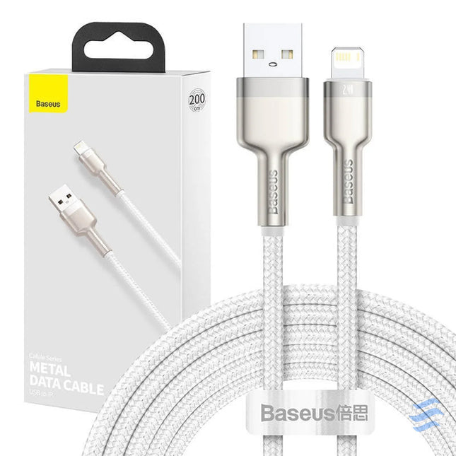 USB cable for Lightning Baseus Cafule 2.4A 2m (white) USB to Lightning