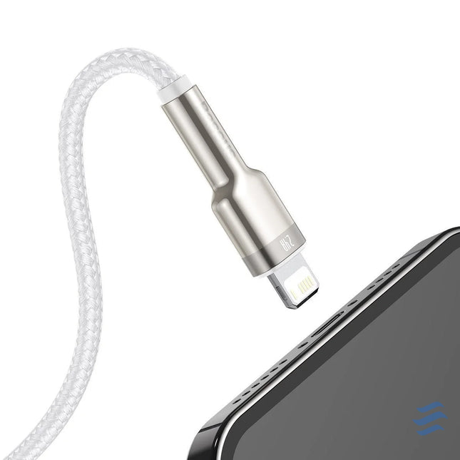 USB cable for Lightning Baseus Cafule 2.4A 2m (white) USB to Lightning