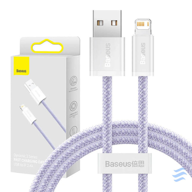 USB cable for Lightning Baseus Dynamic 2 Series 2.4A 1m (purple) USB to Lightning