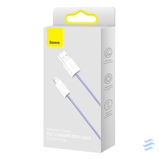 USB cable for Lightning Baseus Dynamic 2 Series 2.4A 2m (purple) USB to Lightning