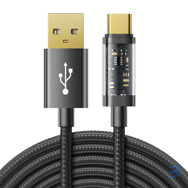 USB to USB C cable Joyroom S UC027A12 3A 1.2m (black) USB to USB C