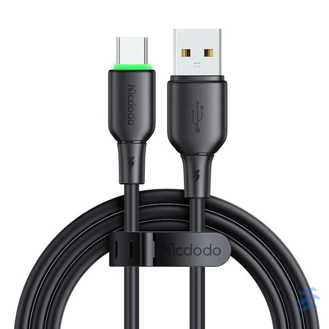USB to USB C Cable Mcdodo CA 4751 with LED light 1.2m (black) USB to USB C