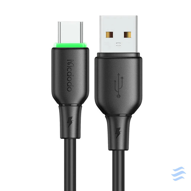 USB to USB C Cable Mcdodo CA 4751 with LED light 1.2m (black) USB to USB C