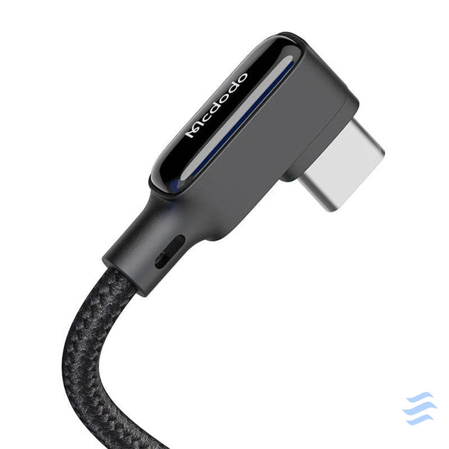 USB to USB C cable Mcdodo CA 7310 angled 1.8m (black) USB to USB C