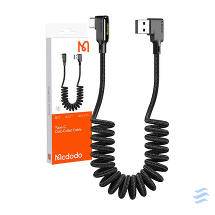 USB to USB C cable Mcdodo CA 7310 angled 1.8m (black) USB to USB C