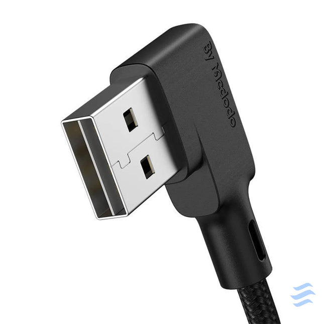 USB to USB C cable Mcdodo CA 7310 angled 1.8m (black) USB to USB C
