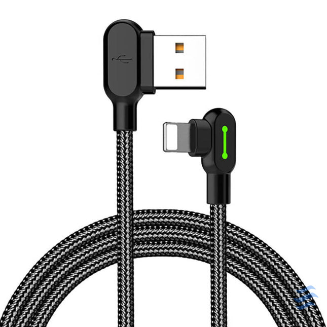 USB to Lightning cable Mcdodo CA 4673 angled 1.8m (black) USB to Lightning
