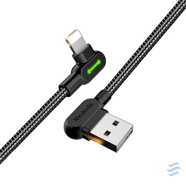 USB to Lightning cable Mcdodo CA 4673 angled 1.8m (black) USB to Lightning