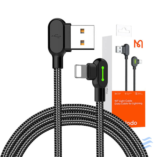 USB to Lightning cable Mcdodo CA 4679 angled 3m (black) USB to Lightning