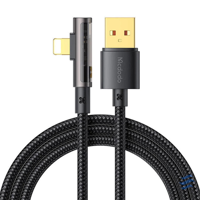 USB to lightning prism 90 degree cable Mcdodo CA 3511 1.8m (black) USB to Lightning