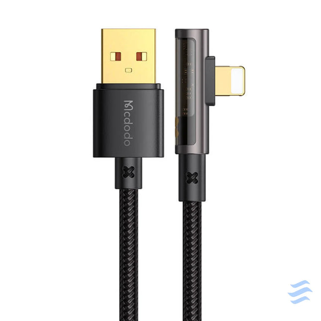 USB to lightning prism 90 degree cable Mcdodo CA 3511 1.8m (black) USB to Lightning